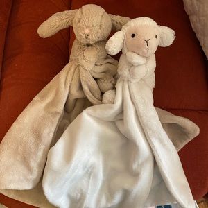 Jellycat lovies rabbit and lamb